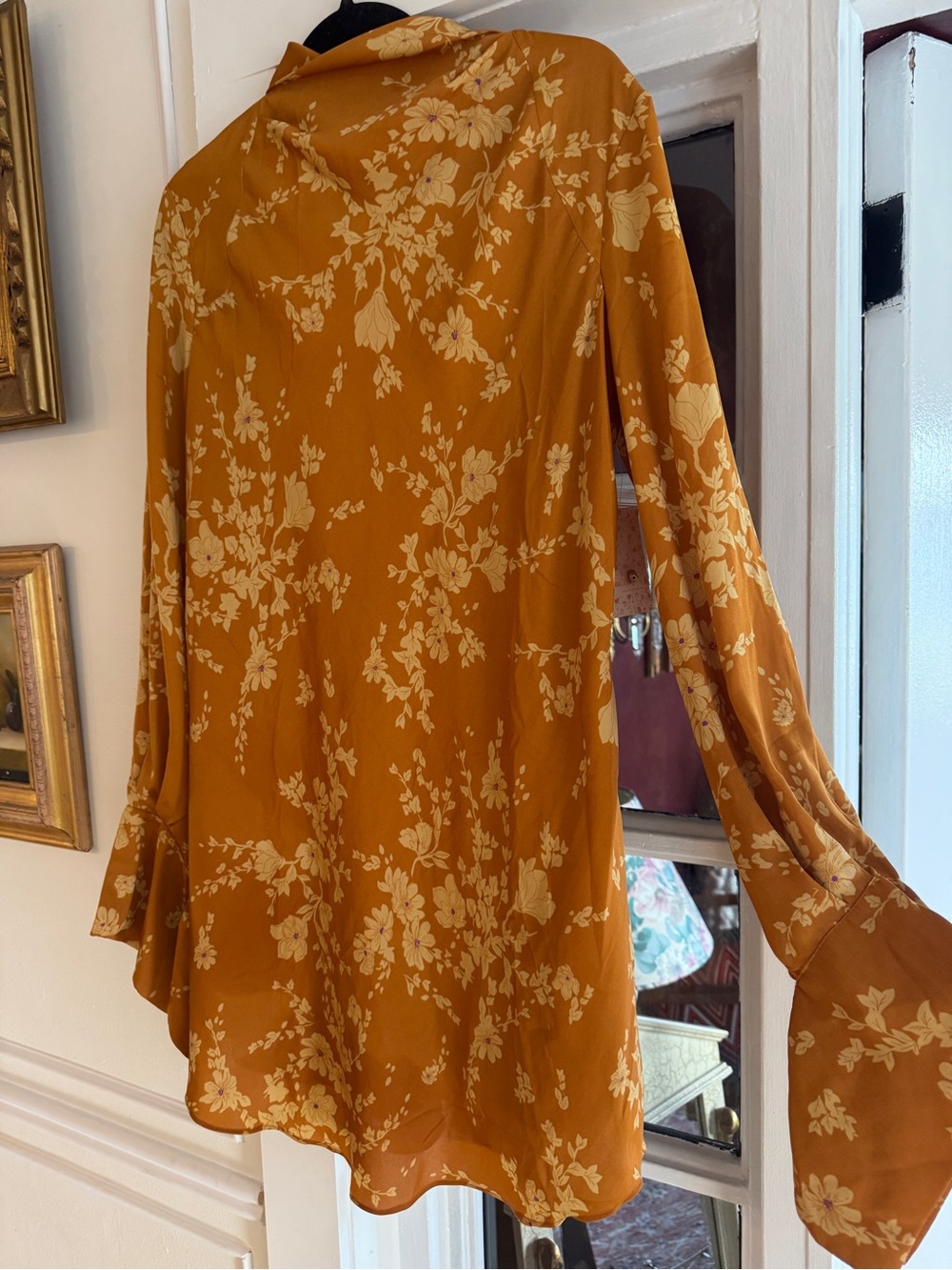 Free People Floral Open Back Mini Dress